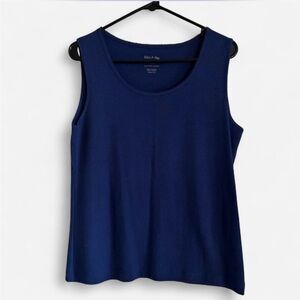 White Stag 100% Cotton Navy Blue Tank Top – Size Large (12-14)